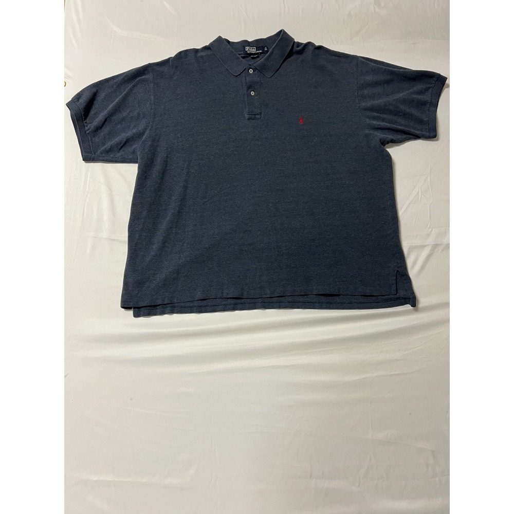 Polo Ralph Lauren Men's Black Polo Shirt Red Pony 3XB Big Tall 100% Cotton - Picture 2 of 7